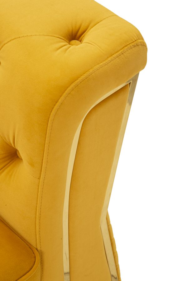 ARMCHAIR EMY MUSTARD WITH CUSHION CM 104X83X76 - slika 7