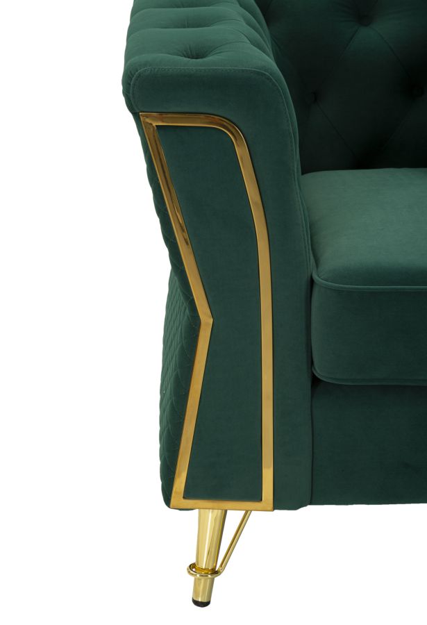 ARMCHAIR EMY GREEN WITH CUSHION CM 104X83X76 - slika 5