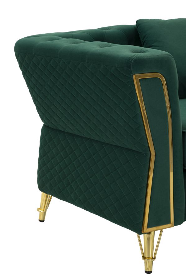 ARMCHAIR EMY GREEN WITH CUSHION CM 104X83X76 - slika 6