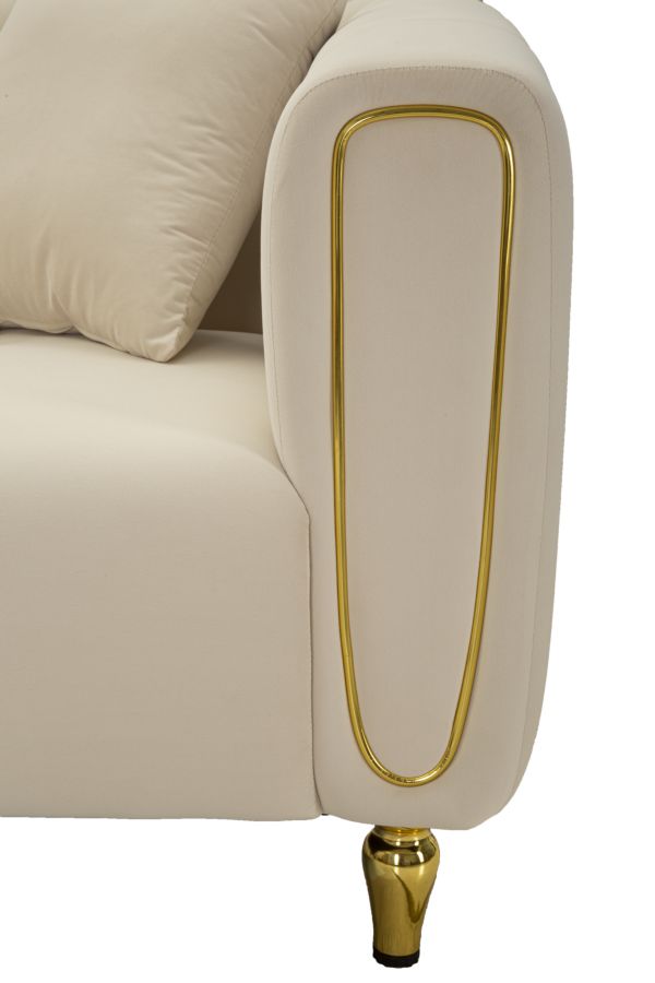 SOFA ALMA CREAM WITH CUSHIONS CM 155X81X71 - slika 5