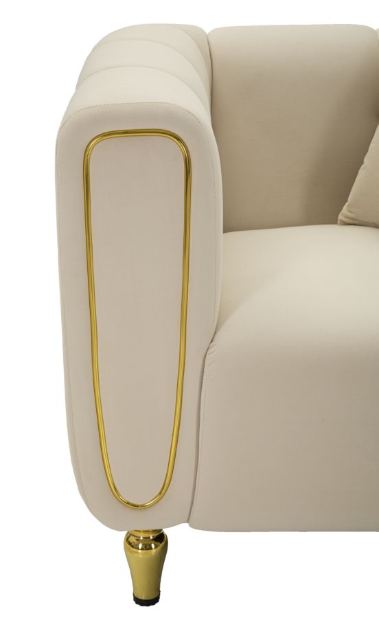 ARMCHAIR ALMA CREAM WITH CUSHION CM 97X81X71 - slika 5