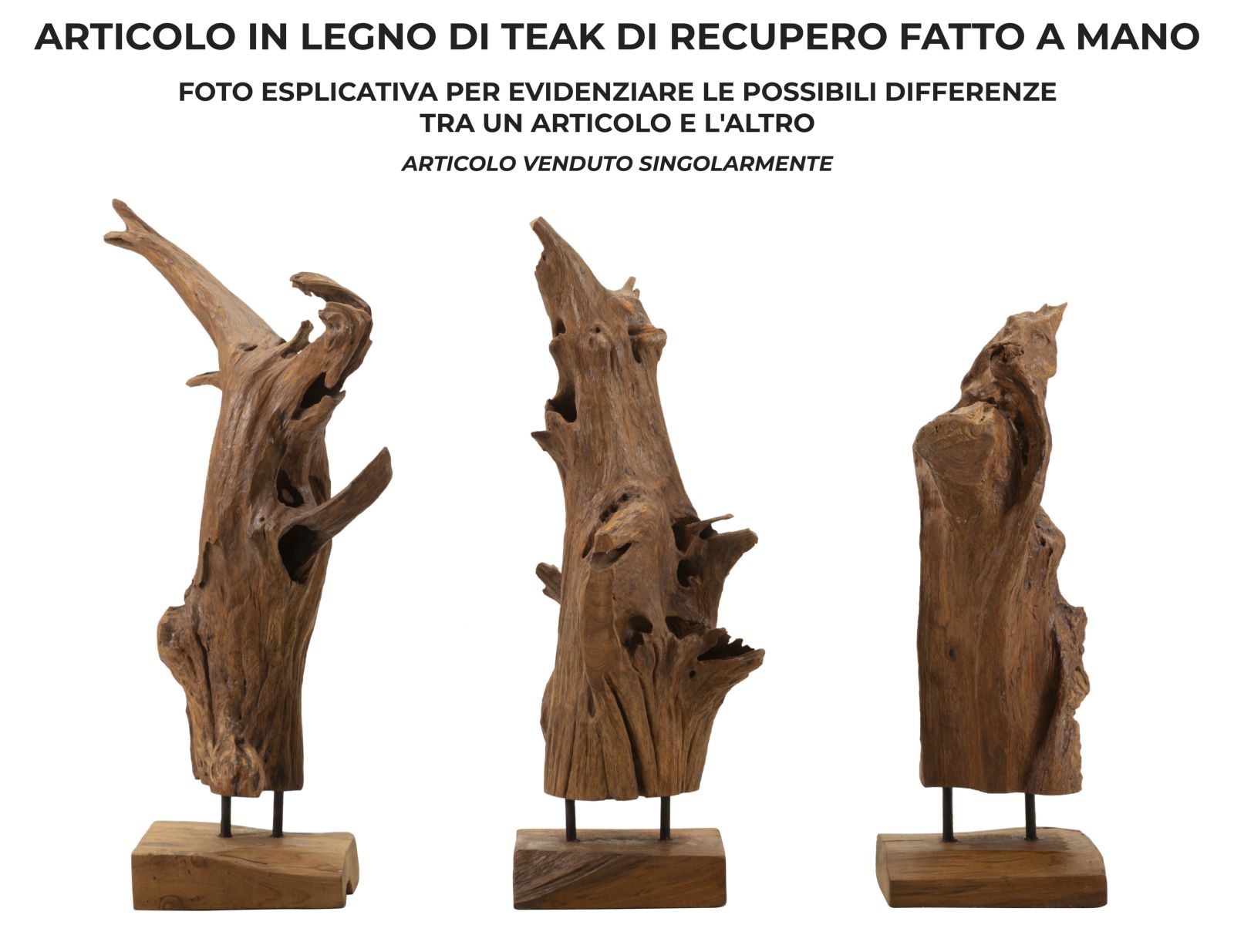 AKAR SCULPTURE TEAK CM 23X27X64 - slika 6