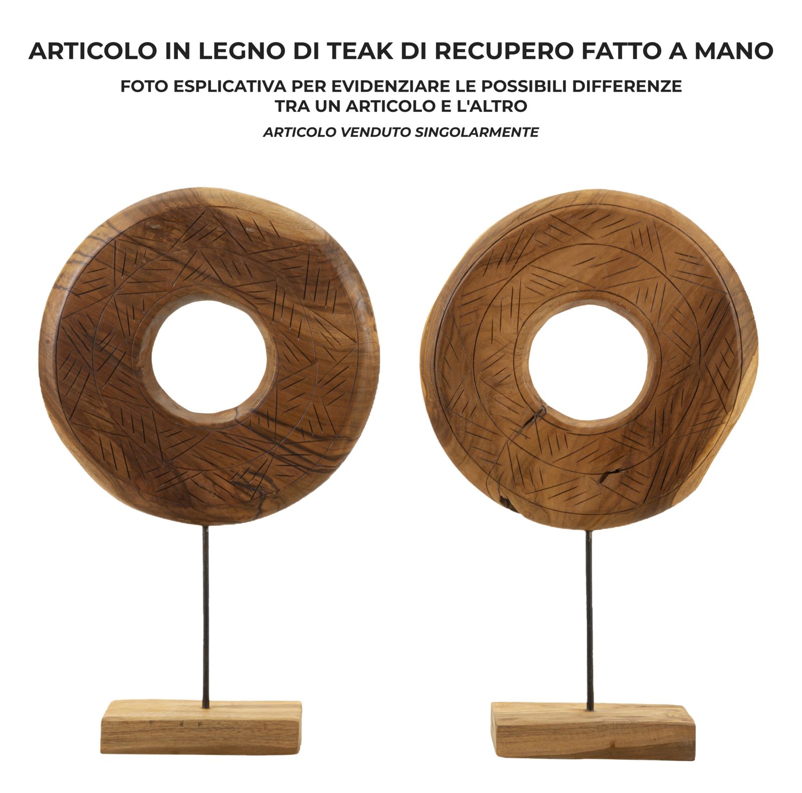 DORAT SCULPTURE TEAK CM 35X10X58 - slika 6