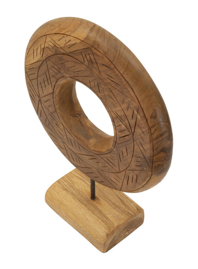 SCULPTURE DORAT TEAK CM 28X10X38 - slika 3