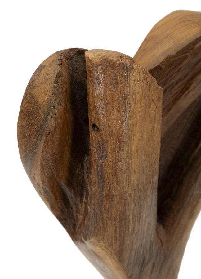 HEART SCULPTURE TEAK CM 15X10X35 - slika 5