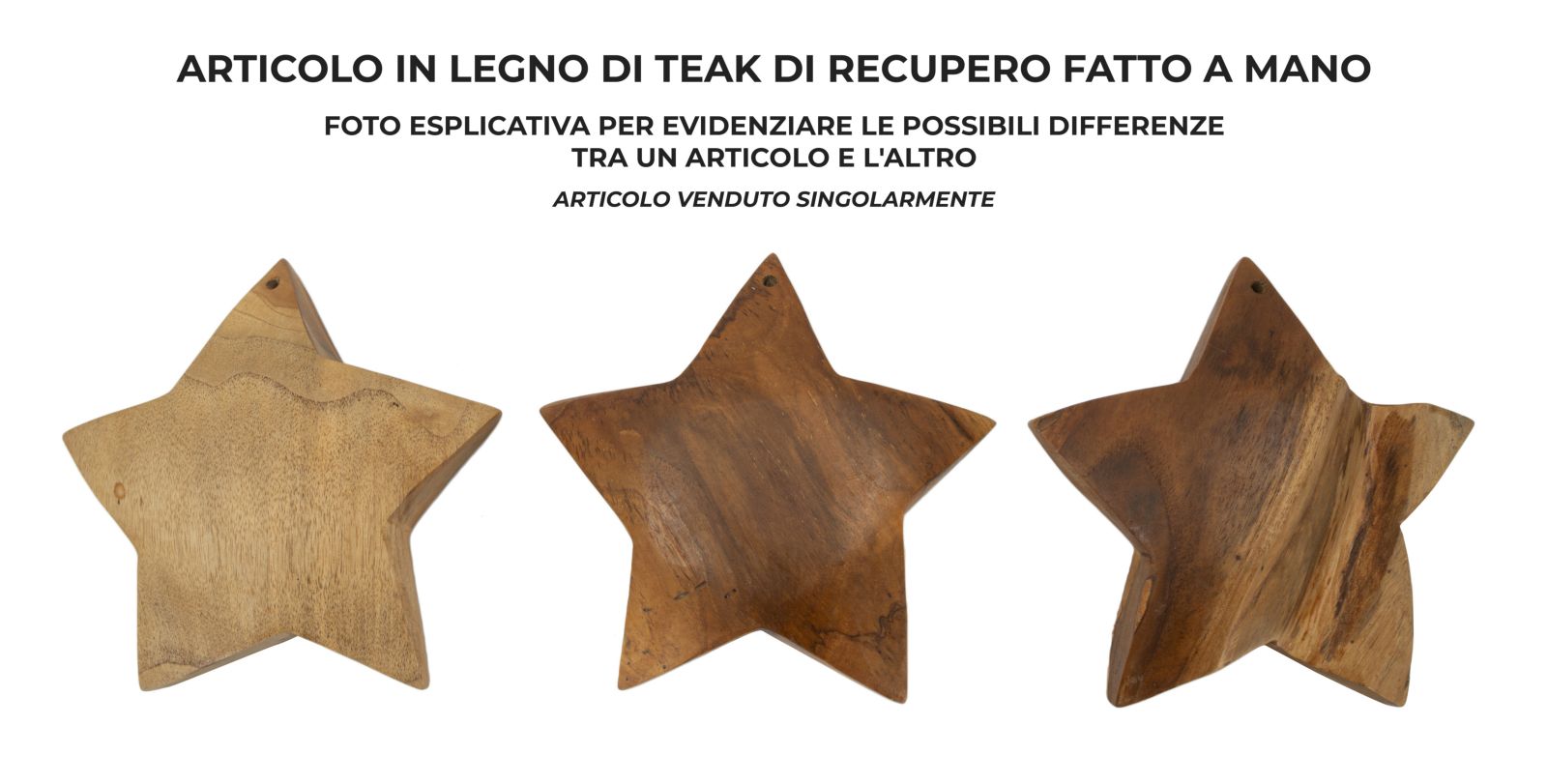 BINTANG SCULPTURE TEAK CM Ø 19X5 - slika 7