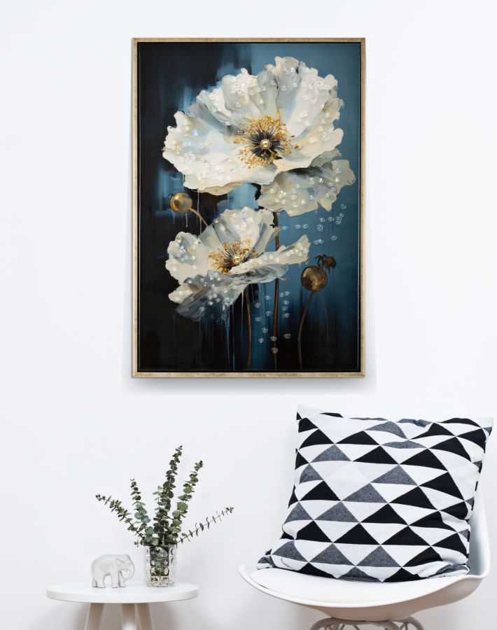 LAQUARED WALL PANTING WITH FRAME BLUEY CM 42X3,5X62 - slika 5