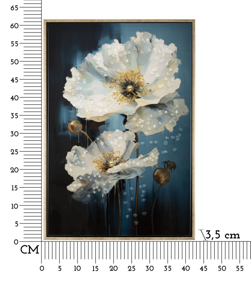 LAQUARED WALL PANTING WITH FRAME BLUEY CM 42X3,5X62 - slika 6