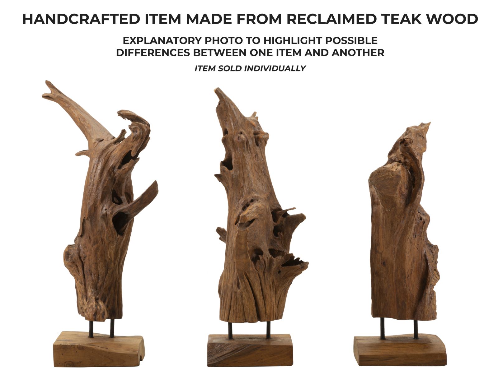 AKAR SCULPTURE TEAK CM 23X27X64 - slika 7