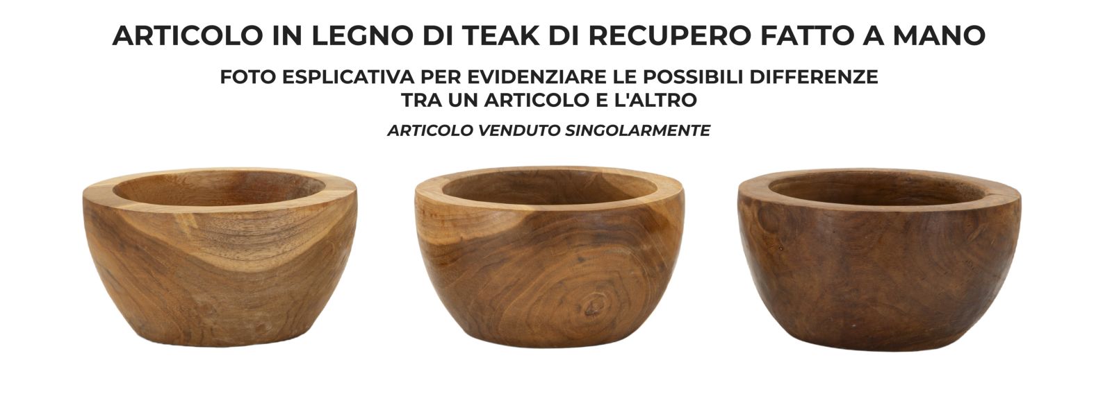 TRAY ERUSI SIMPLE TEAK CM Ø 15X9,5 - slika 5