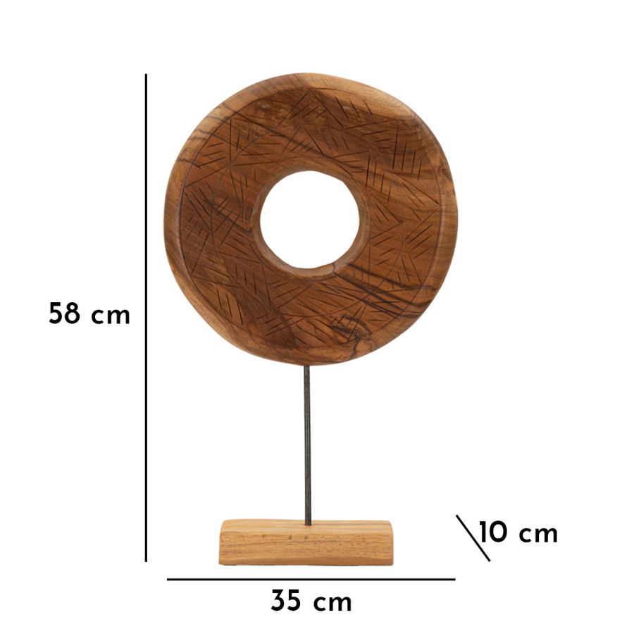 DORAT SCULPTURE TEAK CM 35X10X58 - slika 9