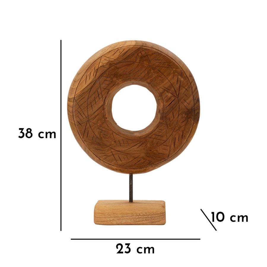 SCULPTURE DORAT TEAK CM 28X10X38 - slika 10