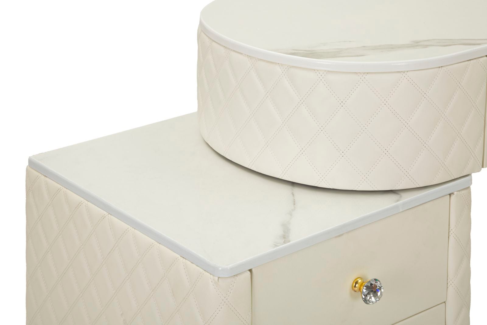 BED DESK SHARON WHITE WITH STOOL CM 120X40X75 (STOOL SIZE Ø36X39) - slika 5