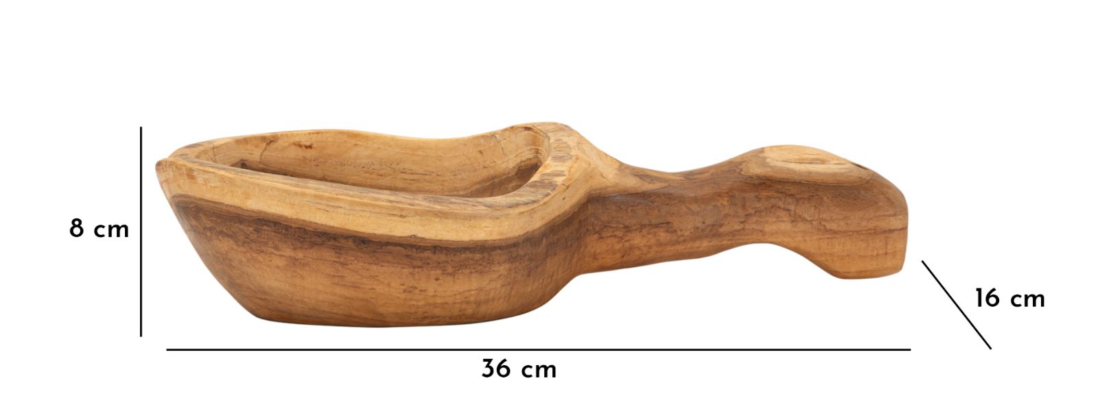 TRAY SPOON TEAK CM 36X16X8 - slika 10
