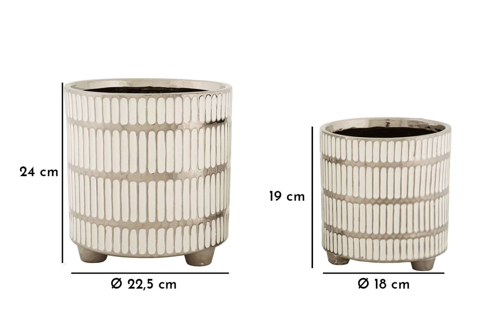 VASE HOLDER RAY SET 2 PCS CM Ø 22,5X24-18x19 - slika 5