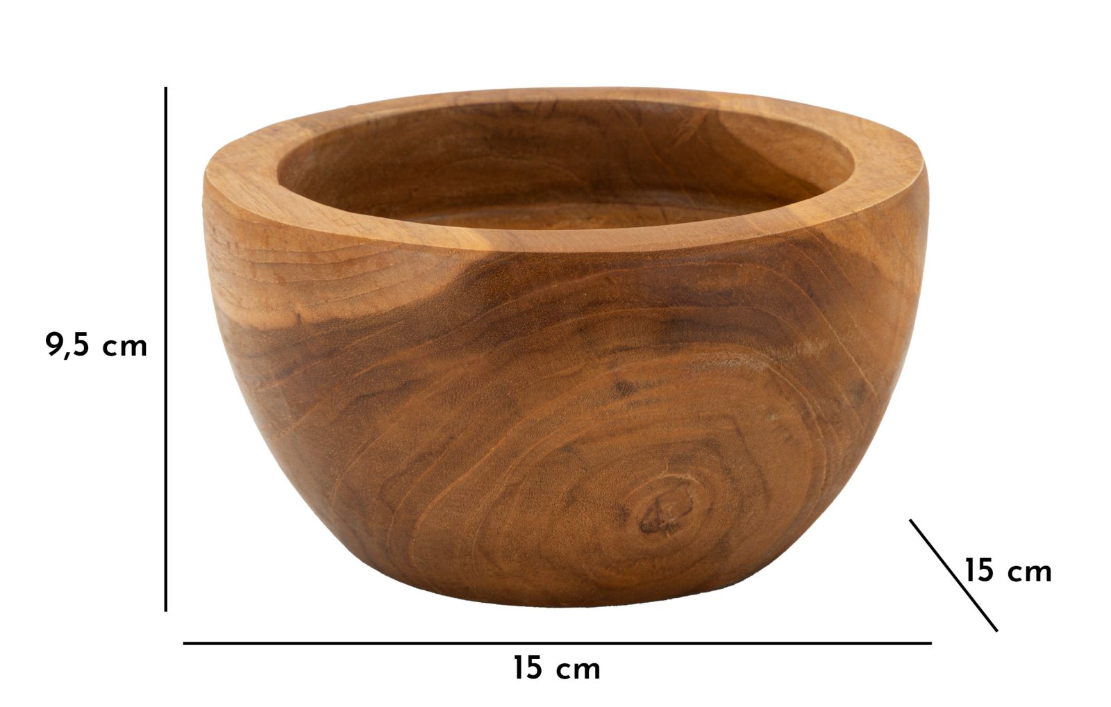 TRAY ERUSI SIMPLE TEAK CM Ø 15X9,5 - slika 8