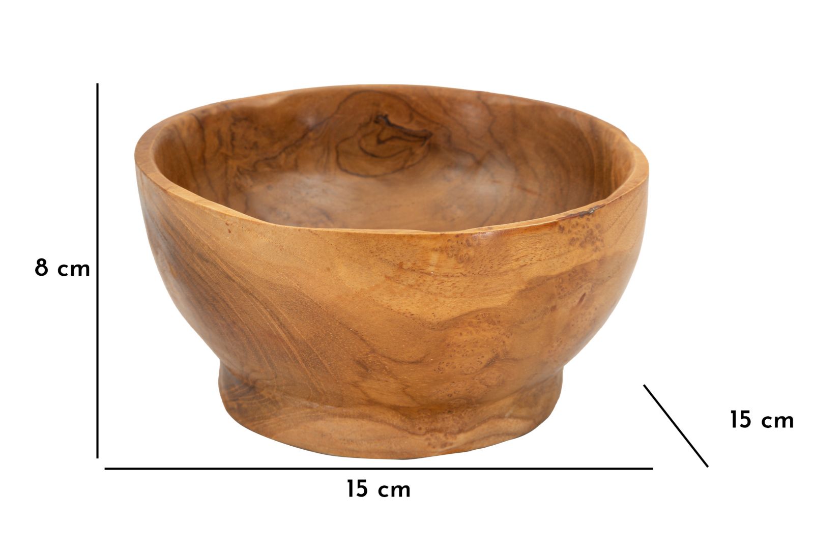 TRAY BUTOT TEAK CM Ø 15X8 - slika 8