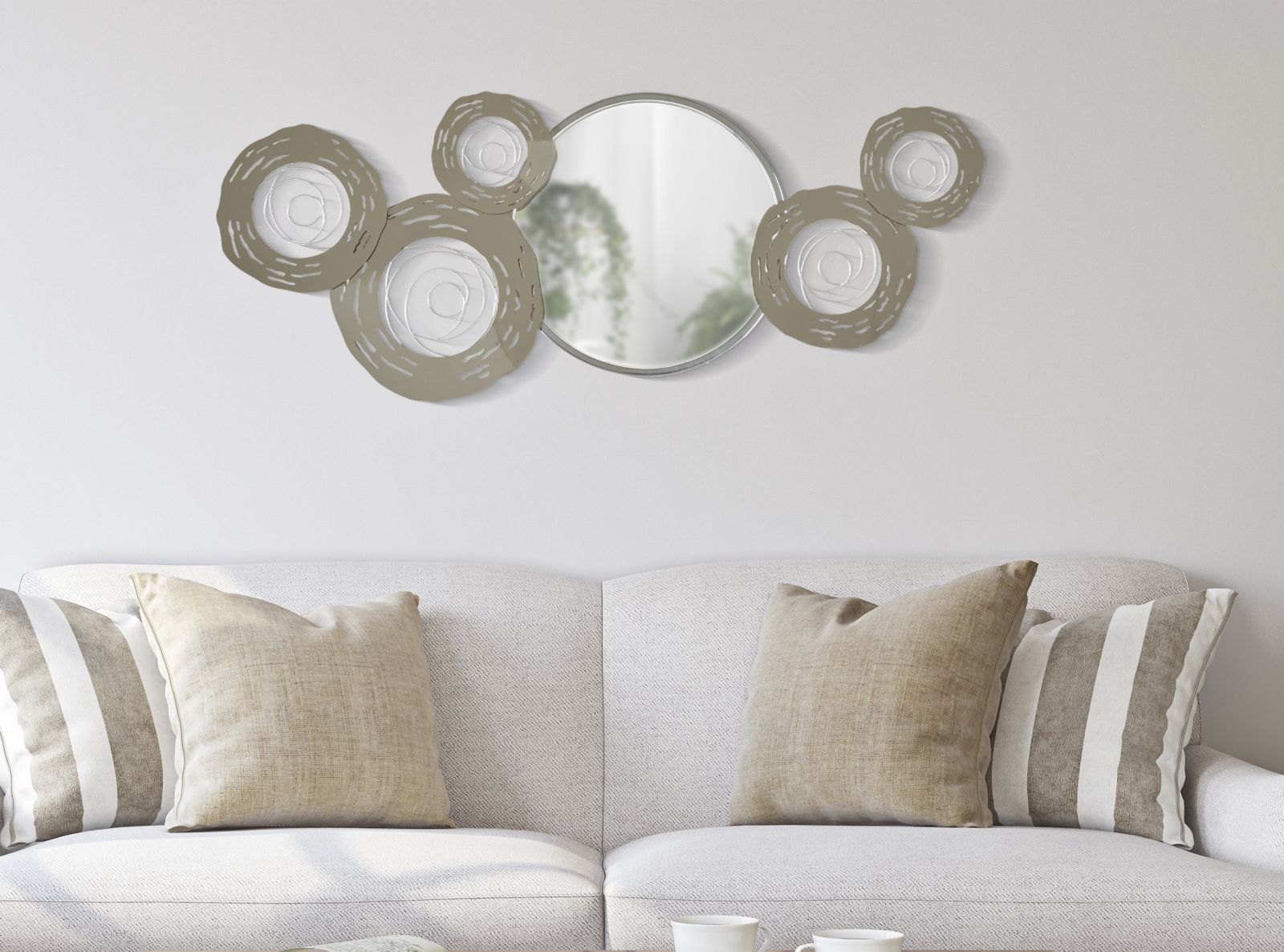 WALL IRON PANEL HOP WITH MIRROR CM 106X3,8X48 - slika 5