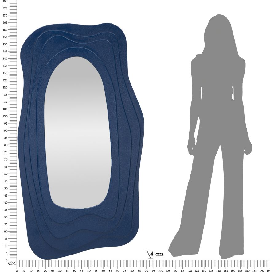 WALL MIRROR DAFNE BLUE CM 90X4X165 - slika 7