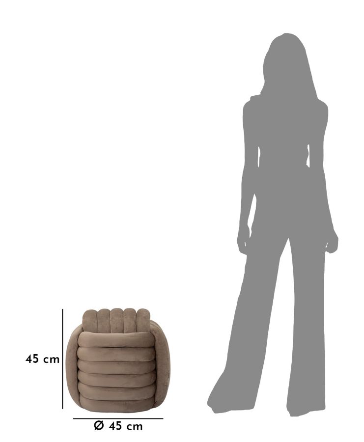 STOOL SOFTY GREY CM 45X45X45 - slika 7