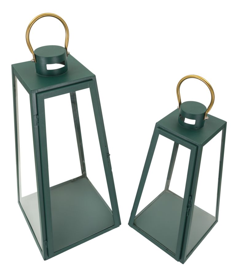 LANTERN GRENT SET 2 PCS CM Ø 25X25X57-20X20X45 - slika 3