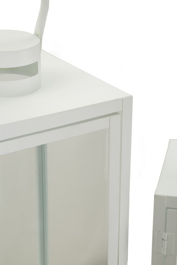 LANTERN WHITE SET 3 PCS CM 22X22X66-18X18X49,5-14X14X39 - slika 5