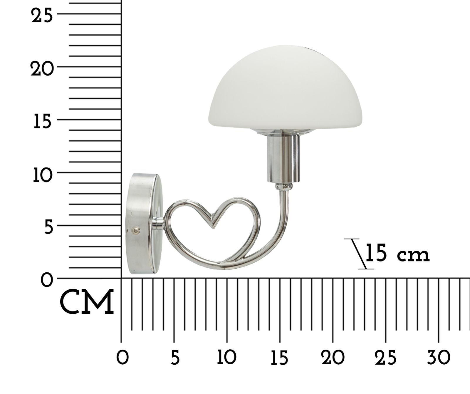 WALL LAMP LOVY SILVER CM 23X15X22 - slika 7