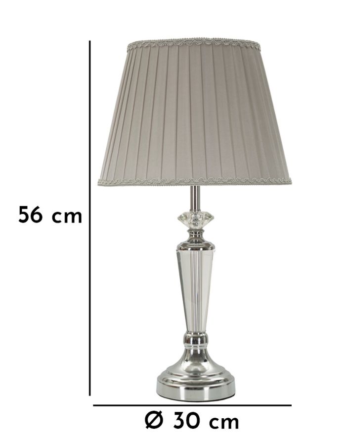 TABLE LAMP SILVERY CM Ø 30X56 - slika 7