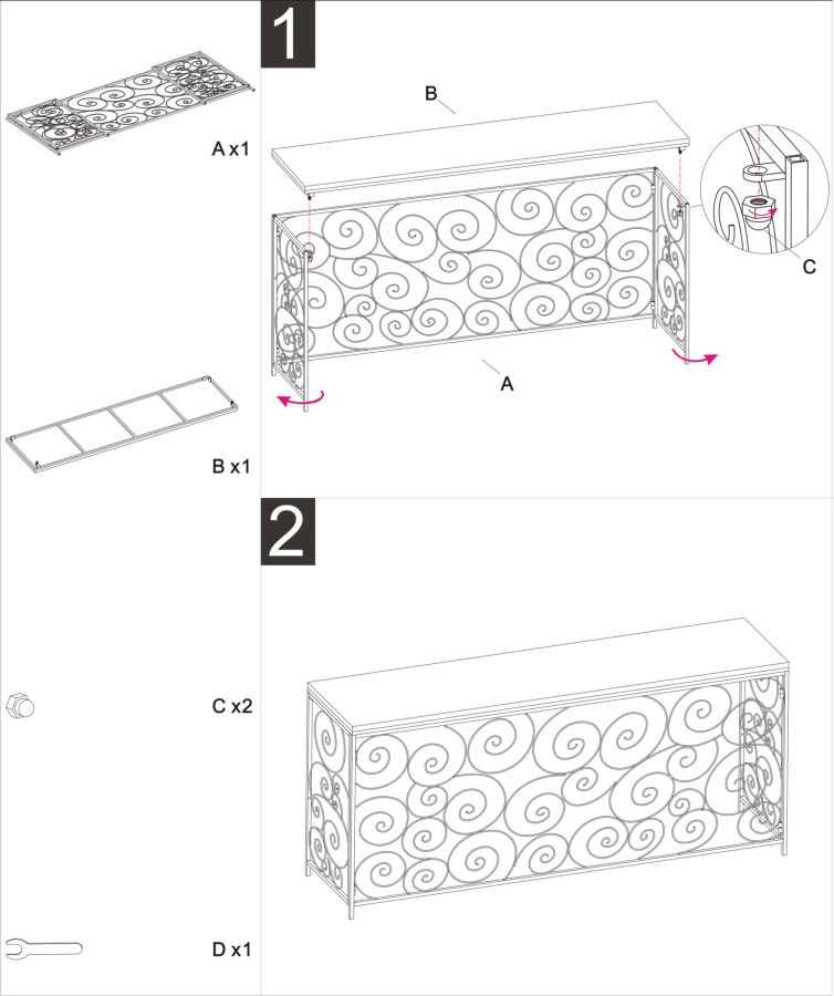 CONSOLE STAR MARBLE CM 120X40X80 - slika 9