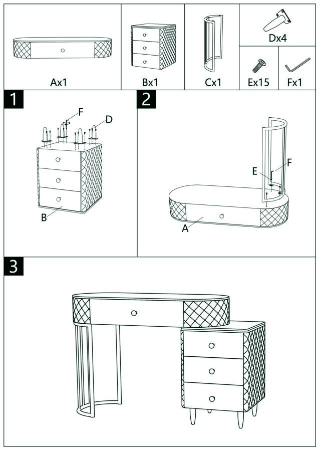 BED DESK SHARON GREY WITH STOOL SILVER LEGS CM 120X40X75 (STOOL SIZE Ø36X39) - slika 13
