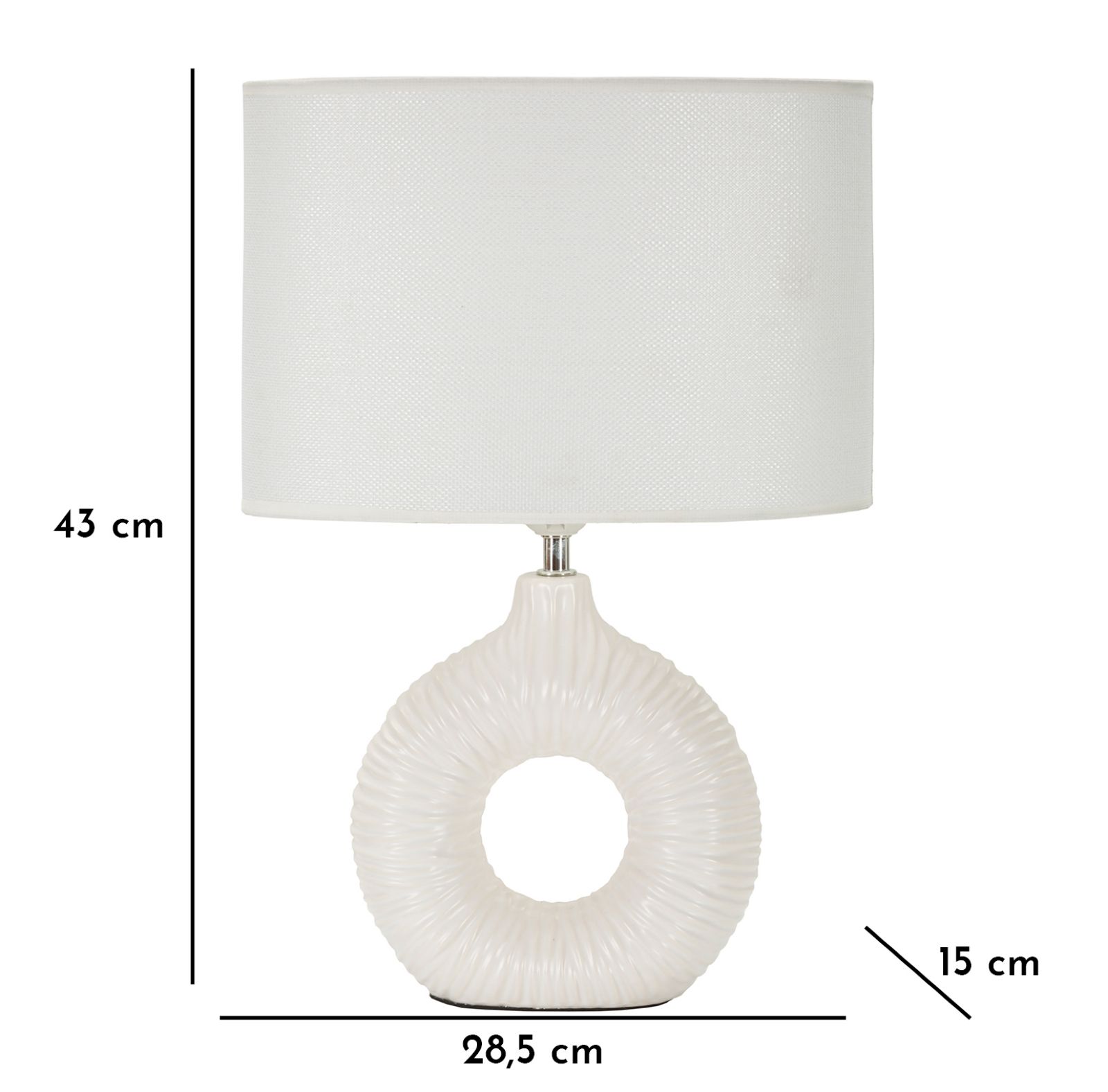 TABLE LAMP SETA WHITE CM 28,5X15X43 - slika 7