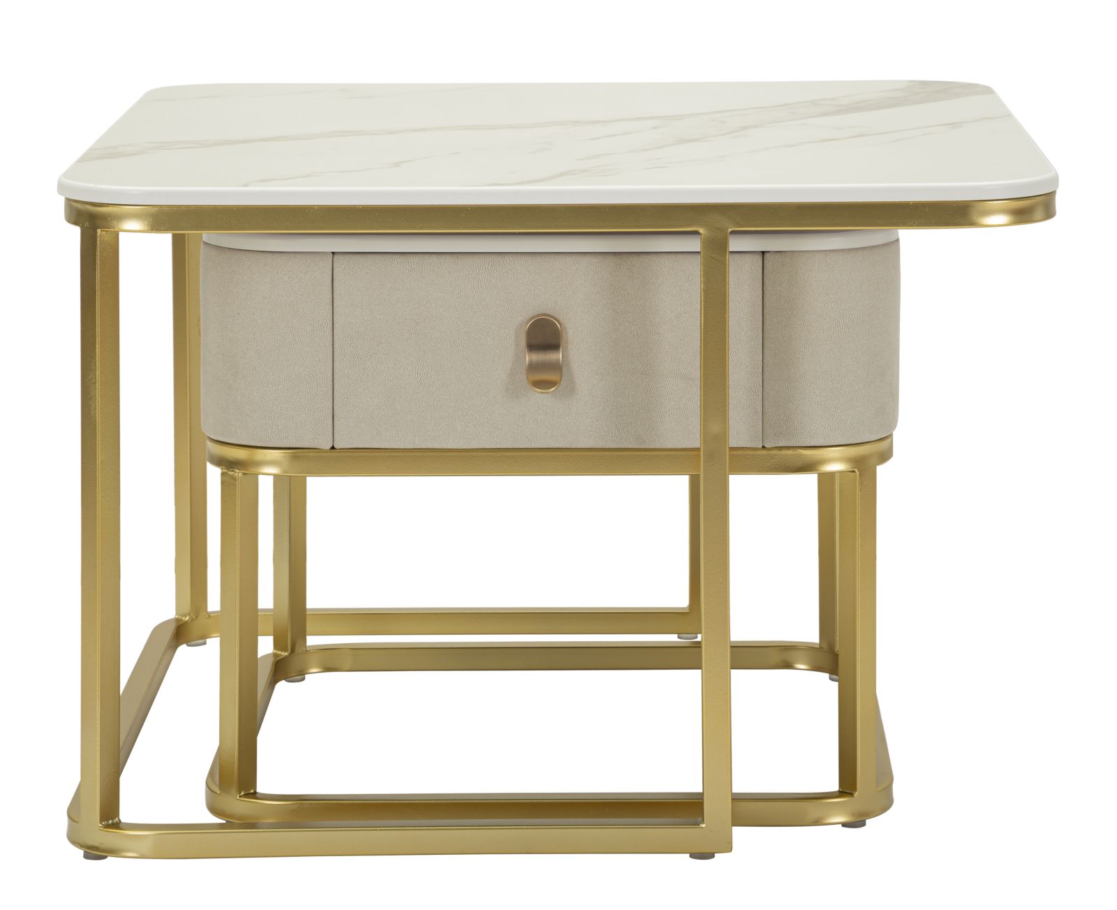 COFFEE TABLES BEAUTRY SET 2 PCS CM 70X70X48-50X50X43,5 - slika 7