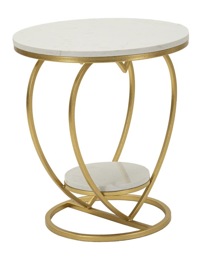 TABLE HEART GOLD CM Ø 40X45,5 - slika 2