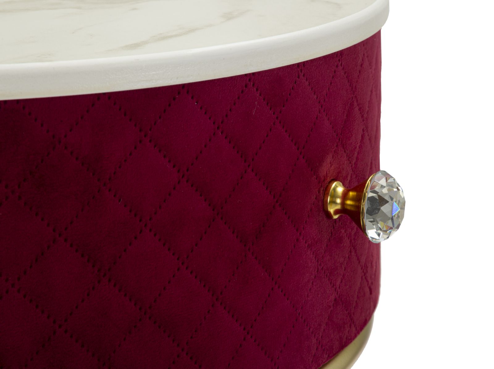 NIGHTSTAND/DRESSING TABLE WITH PUFF RED VELLIT CM Ø 52x70 - 36x39 - slika 6