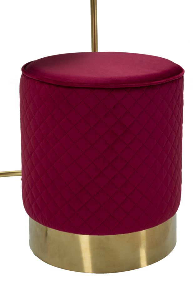 NIGHTSTAND/DRESSING TABLE WITH PUFF RED VELLIT CM Ø 52x70 - 36x39 - slika 7