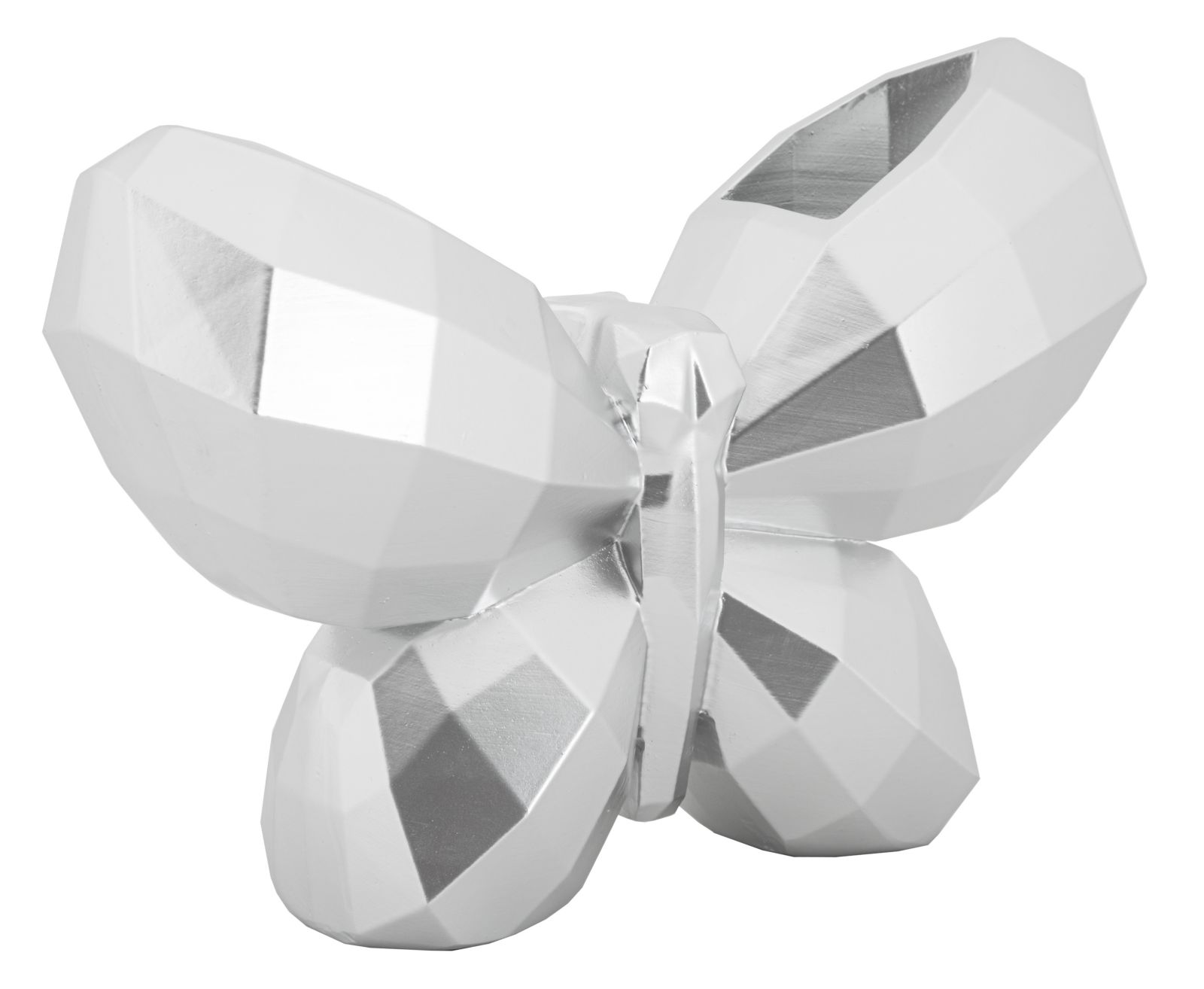 BUTTERFLY VASE SILVER CM 22,5X8X15 - slika 2
