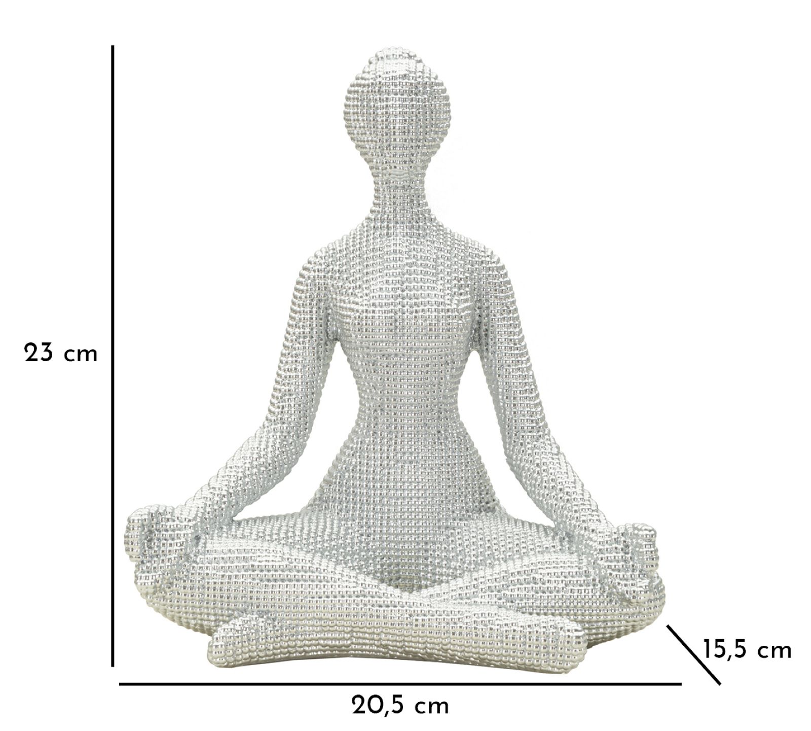 YOGA WOMAN SILVER CM 20,5X15,5X23 - slika 7