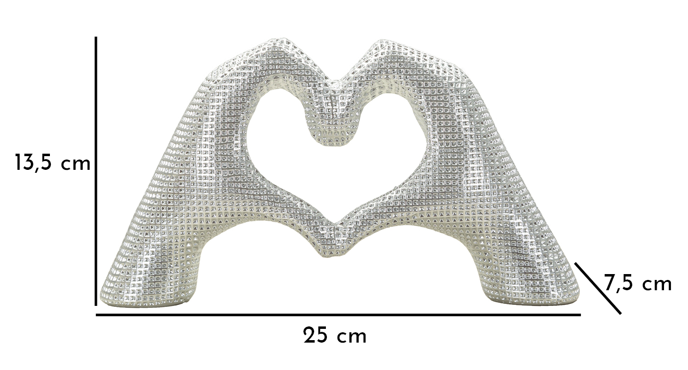 HANDS LOVER SILVER CM 25X7,5X13,5 - slika 7