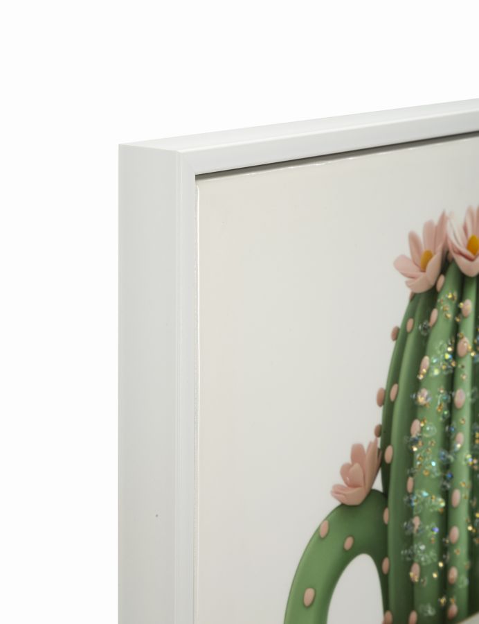 LACQUERED CANVAS PRINT WITH FRAME CACTUS JAR -B- CM 40X2,8X40 - slika 2