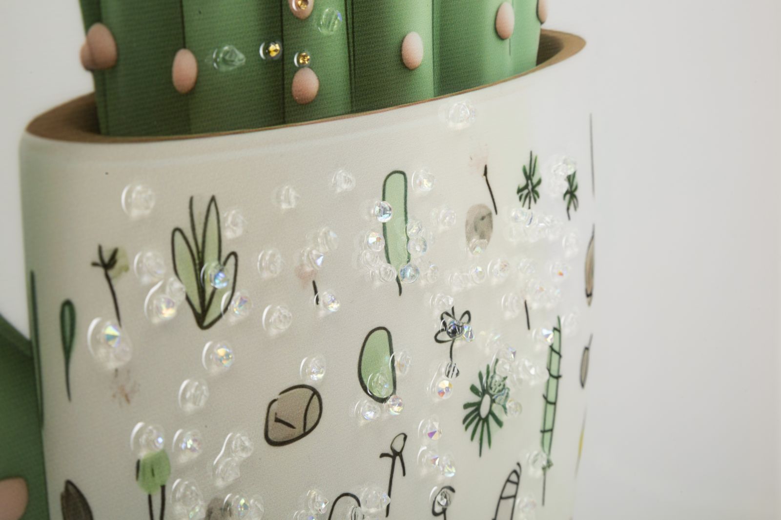 LACQUERED CANVAS PRINT WITH FRAME CACTUS JAR -B- CM 40X2,8X40 - slika 4