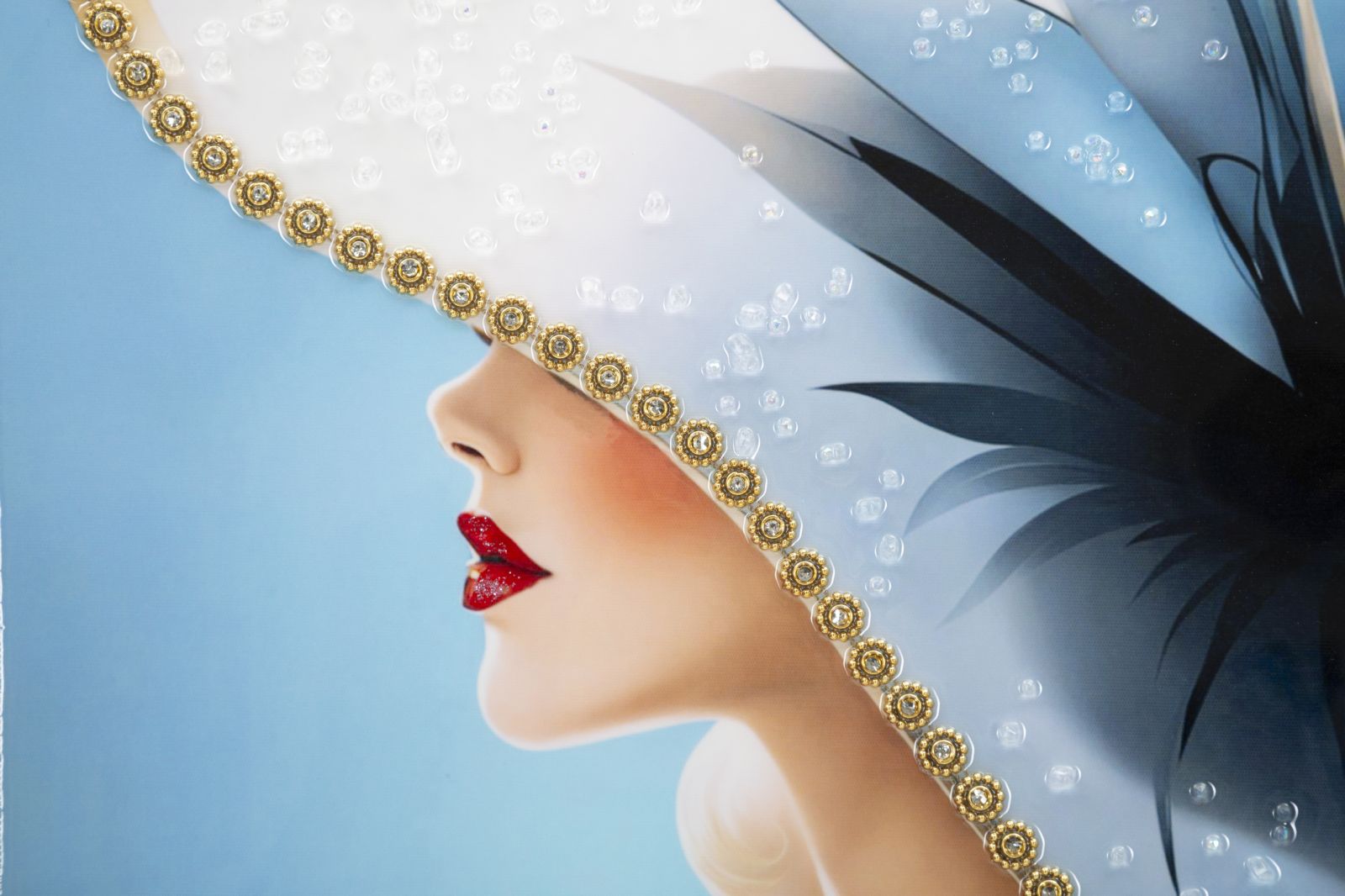 PAINTING ON CANVAS LACQUERED COLOUR WITH FRAME -B- CM 62X4X92 - slika 2