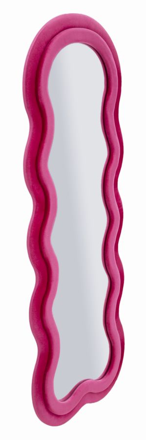 MIKI WALL MIRROR VELVET FUCHSIA CM 60X4X160 ( INSIDE MIRROR SIZE CM 39X135) - slika 2