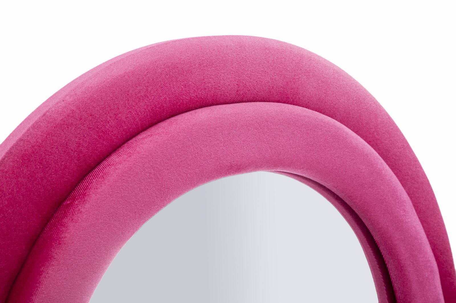 MIKI WALL MIRROR VELVET FUCHSIA CM 60X4X160 ( INSIDE MIRROR SIZE CM 39X135) - slika 3