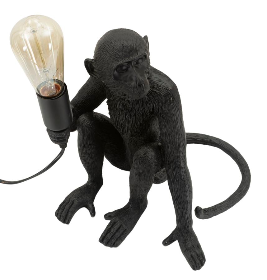 TABLE LAMP MONKEY SITTING BLACK CM 33X33X32 - slika 3
