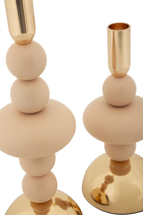 CANDLE HOLDER PINK GALAXY SET 2 PCS CM Ø 10 X 22-10 X 30 - slika 3