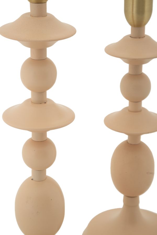 CANDLE HOLDER GEMINI PINK SET 2 PC CM Ø10X29-10X33 - slika 3