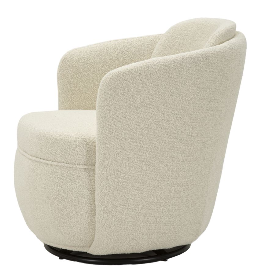 TORINO CREAM SWIVEL ARMCHAIR CM 70X72X75 (SEAT HEIGHT CM 44,5) - slika 3