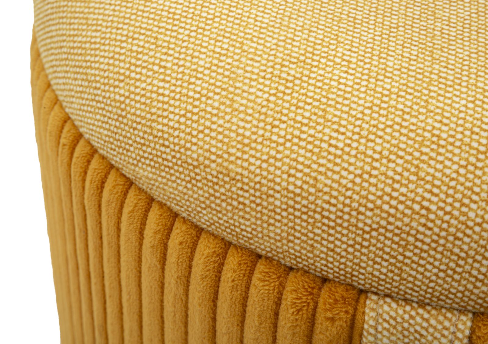 PUFF WITH STORAGE BOLZANO MUSTARD SET 2 PCS CM Ø 38 X 38-32 X 28 - slika 5