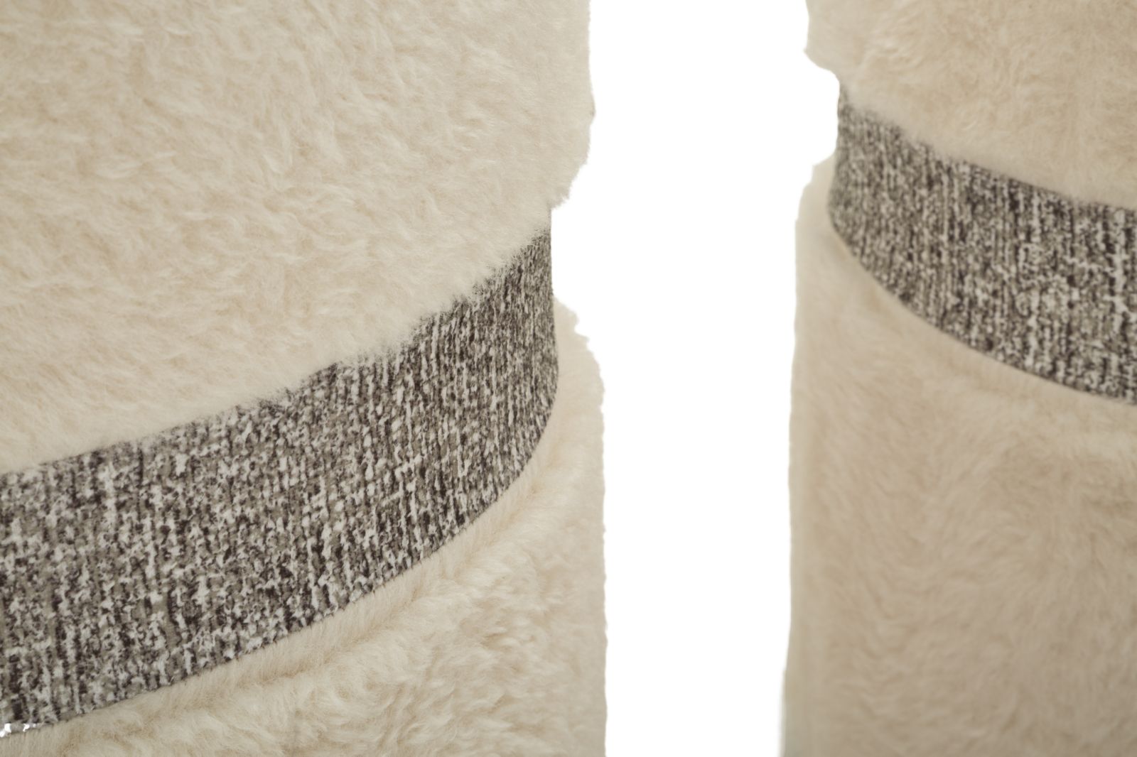 PUFF WITH STORAGE SAINT-MORITZ CREAM SET 2 PCS CM Ø 40X47-32X38 - slika 3
