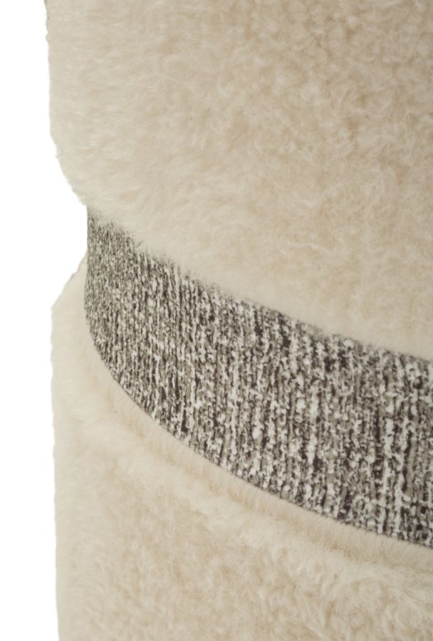 PUFF WITH STORAGE SAINT-MORITZ CREAM SET 2 PCS CM Ø 40X47-32X38 - slika 6